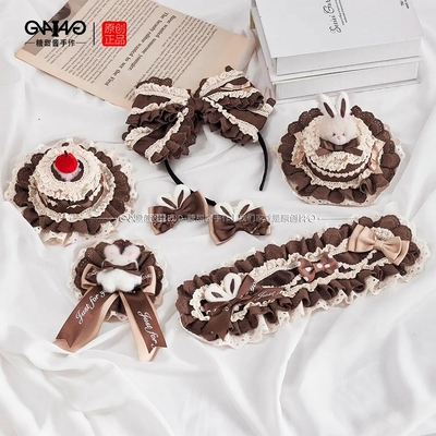 原创蝴蝶结小兔小物发夹