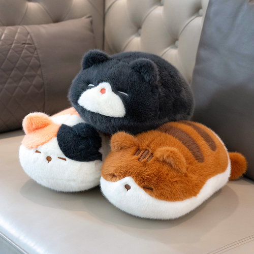 可爱萌趴三花猫咪玩偶大橘猫公仔