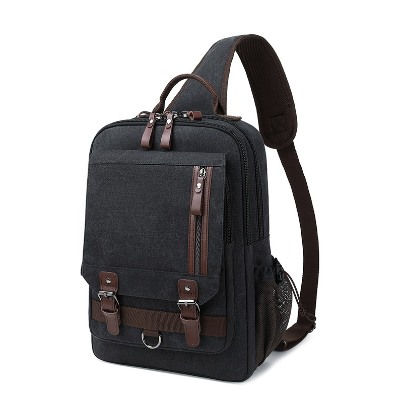 大容量男士胸包商务单肩斜挎包多功能复古帆布包通勤电脑双肩背包,箱包皮具/热销女包/男包,男士包袋,淘宝优惠券,粉丝福利购,淘宝优惠卷