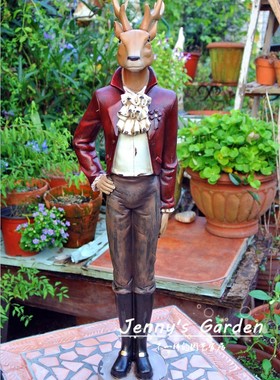 美式风经典造型鹿先生桌面摆件