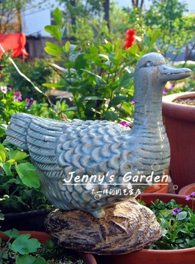 美式庭院水景摆件 花园鸭子装饰 花境动物摆件 外贸样品