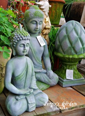 东南亚风禅意做旧松果孤品佛像