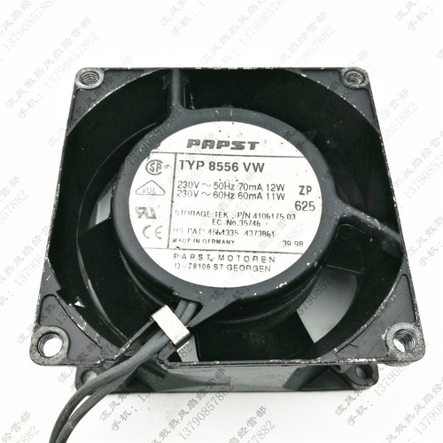 原装德国 PAPST TYP8556VW 8038 AC230V 11W/12W 耐高温 散热风扇
