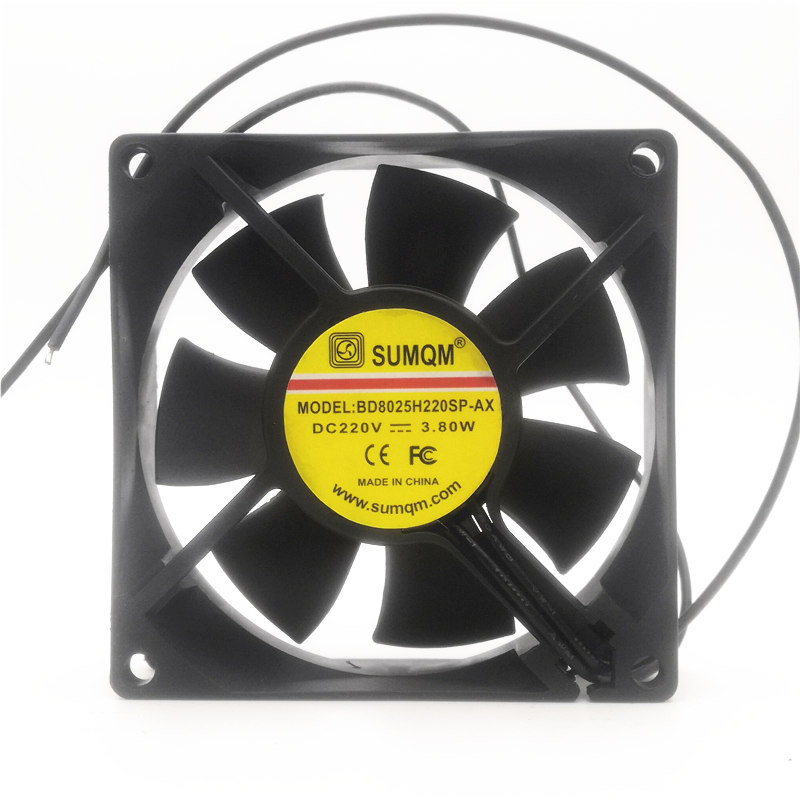 SUMQM BD8025H220SP-AX 220V 3.8W 8025 8CM塑料框交流散热风扇