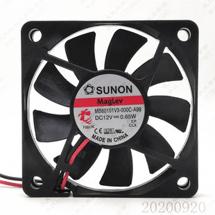 000C A99 6CM SUNON 超薄散热风扇 0.65W MB60101V3 12V 原装 6010
