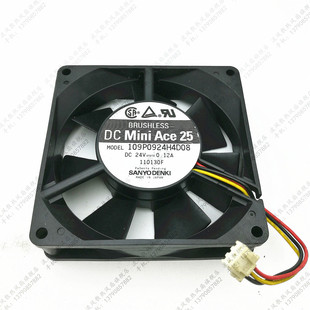 24V 9CM 0.12A 日本三洋SANYO 轴流风扇 原装 109P0924H4D08
