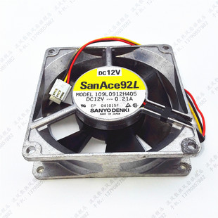 三洋SANYO 109L0912H405 9225 0.21A型号 铝框散热风扇 12V 原装