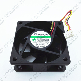 24V KDE2406PTV2 1.2W 6CM 变频器散热风扇 SUNON 3线 6025