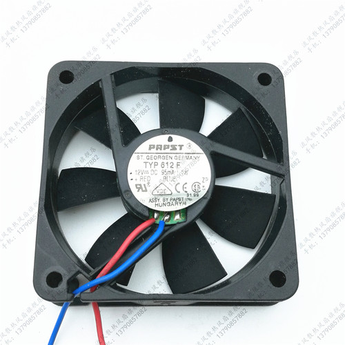 原装 EBM PAPST 6015 DC12v 1.1w TYP612F 6cm 静音 散热风扇