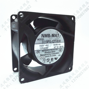 铝框散热风扇 3115PS 机柜 8CM 8038 115V B30 12T MAT NMB