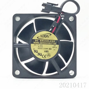 全新原装 ADDA 6025 6CM AD06024VB257100 24V 0.23A 散热风扇