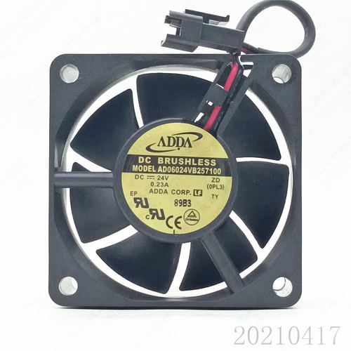 全新原装 ADDA 6025 6CM AD06024VB257100 24V 0.23A 散热风扇