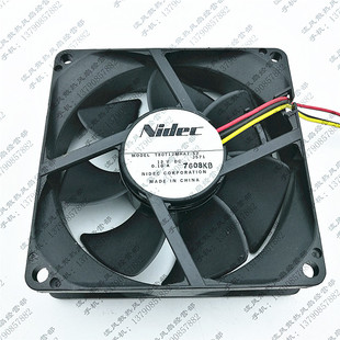 12V 0.10A 原装 8025 T80T12MHA7 8CM 3线机箱电源风扇 NIDEC