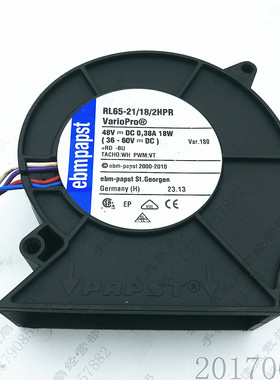 原装 德国ebmpapst RL65-21/18/2HPR 48V 0.38A 18W 9733 鼓风机