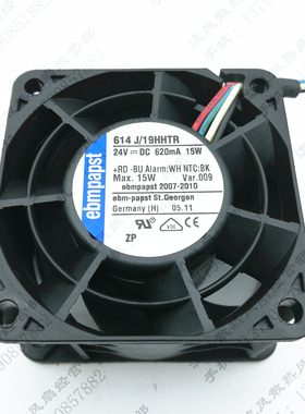 德国ebmpapst 614J/19HHTR 6032 24V 15W 工控 变频器 散热风扇