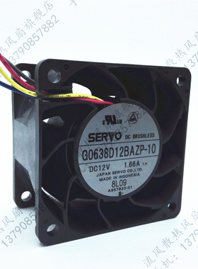 原装 SERVO G0638D12BAZP-10 12V 1.66A 6CM 6038 4线 散热风扇