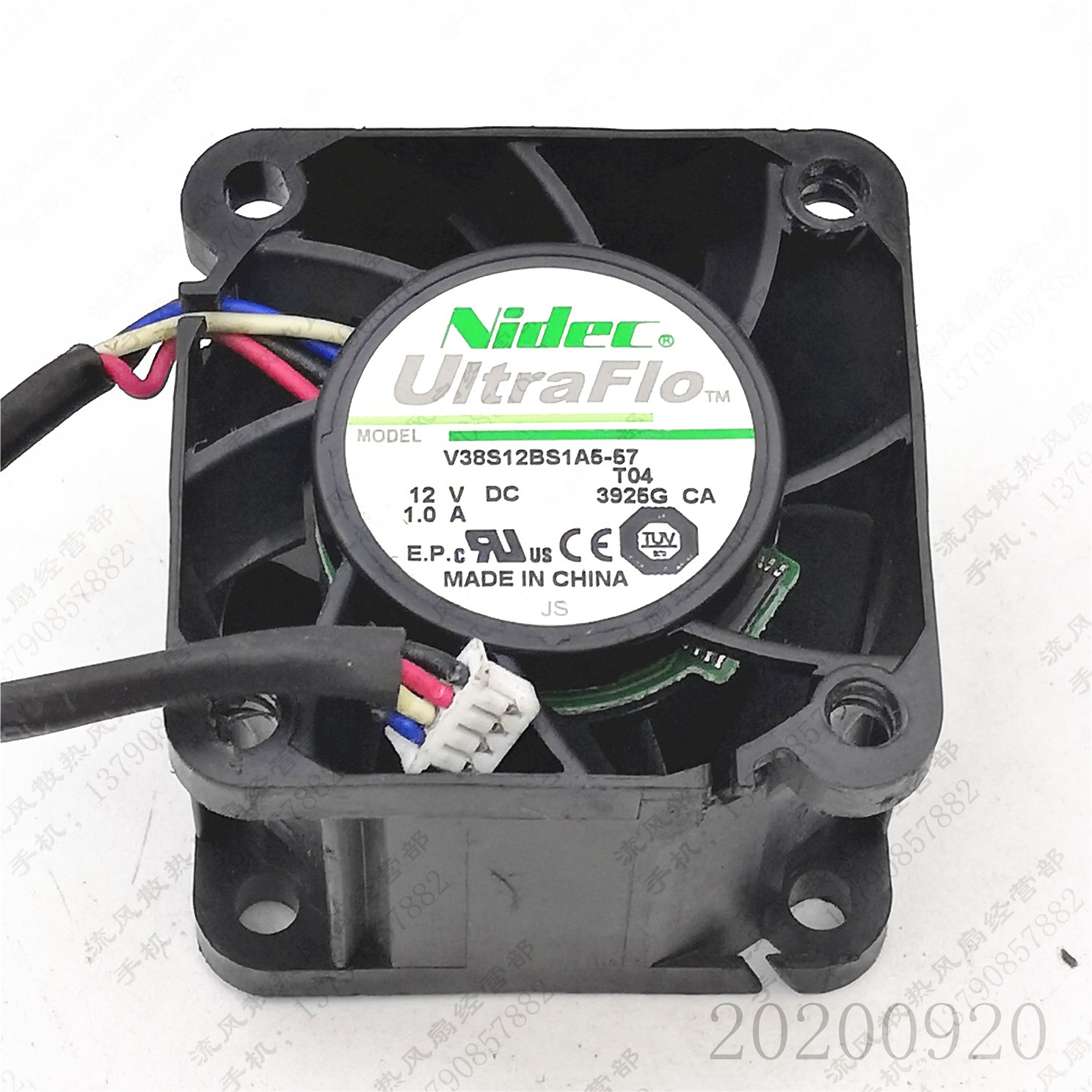 原装日本NIDEC V38S12BS1A5-57 4028 12V 1A 4CM 服务器散热风扇
