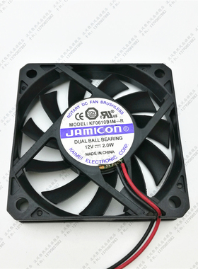 原装JAMICON/凯美散热风扇 KF0610B1M--R 12V 2W 6010 2线滚珠6CM