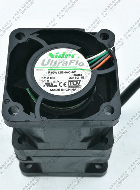 原装NIDEC R40W12BHAC-07 12V 1.1A 4CM 服务器散热风扇