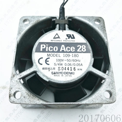 原装 三洋 Pico Ace 28 109-180 AC100V 6028 5/4W  铝框交流风扇