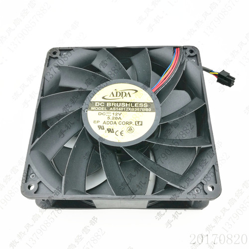 原装 ADDA AS14012XB387BB0 14038 12V 5.2A 6线 大风压散热机扇