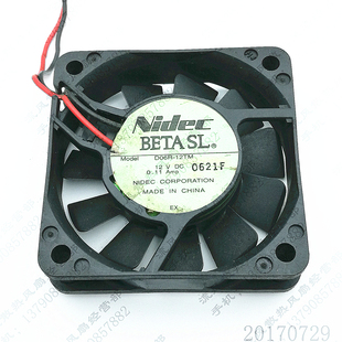 12TM 12V 2线 Nidec 静音电源散热风扇 6CM D06R 6015 原装 0.11A