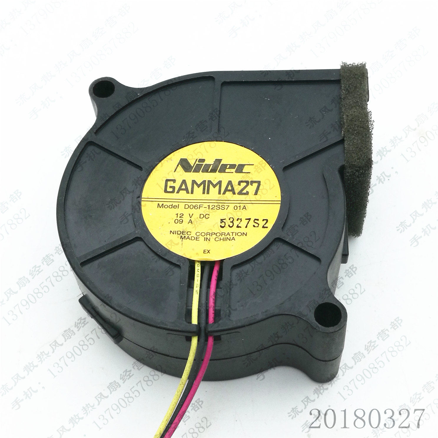 原装 NIDEC D06F-12SS7 01A 12V 0.09A 6025 6CM 投影机散热风扇