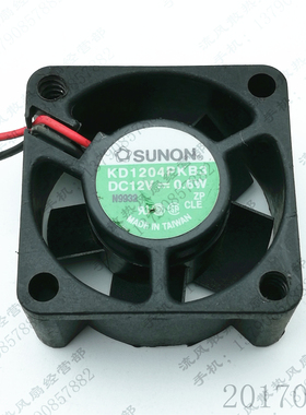 原装 建准 KD1204PKB3 12V 0.6W 4020 4CM 3线 静音电源散热风扇
