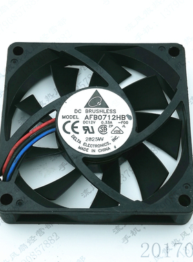 原装 台达 AFB0712HB 12V 0.33 -FOO 7015 7CM CPU 电源散热风扇