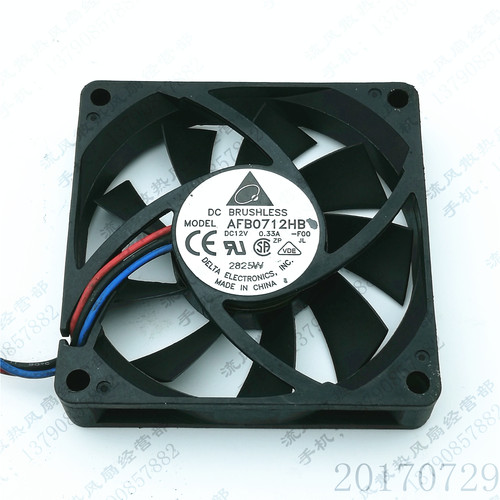 原装 台达 AFB0712HB 12V 0.33 -FOO 7015 7CM CPU 电源散热风扇