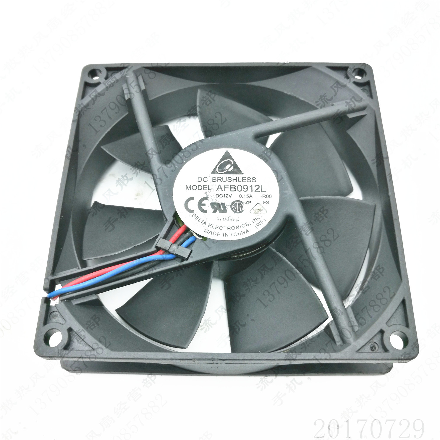 原装 台达 AFB0912L -F00 9CM 9025 12V 0.15A 机箱电源散热风扇