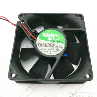 55G 12V 2线 Nidec 静音散热风扇 8025 M33406 8CM 原装 0.29A