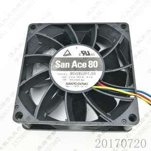 8025 12V 服务器 三洋 散热风扇 4线 9GV0812P4J06 8CM 原装 0.47A
