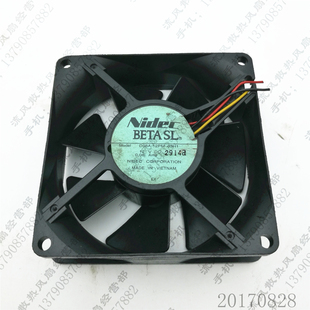 12PM 03H1 8025 NIDEC 3线静音散热风扇 8CM D08A 0.08A 原装 12V