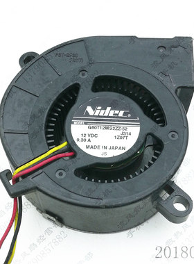 原装 NIDEC G60T12MS2ZZ-52J314 6025 12V 0.30A 6CM 投影机风扇