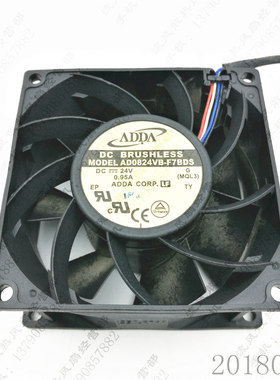 原装 ADDA AD0824VB-F7BDS 8038 24V 0.95A 8CM 工控机散热风扇