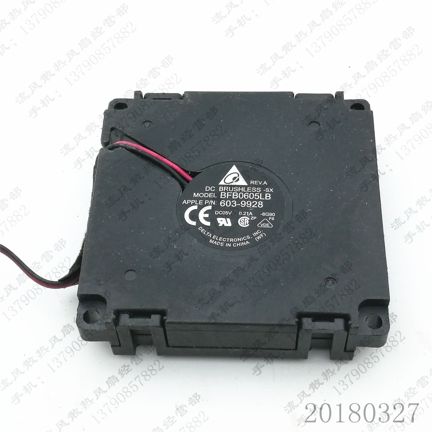 原装台达 BFB0605LB 5V 0.21A 6015 6cm P/N:603-9928 散热风扇
