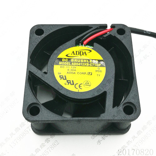 全新 ADDA AD0412XB-C71GP 4020 12V 0.3A 4CM汽车导航仪散热风扇