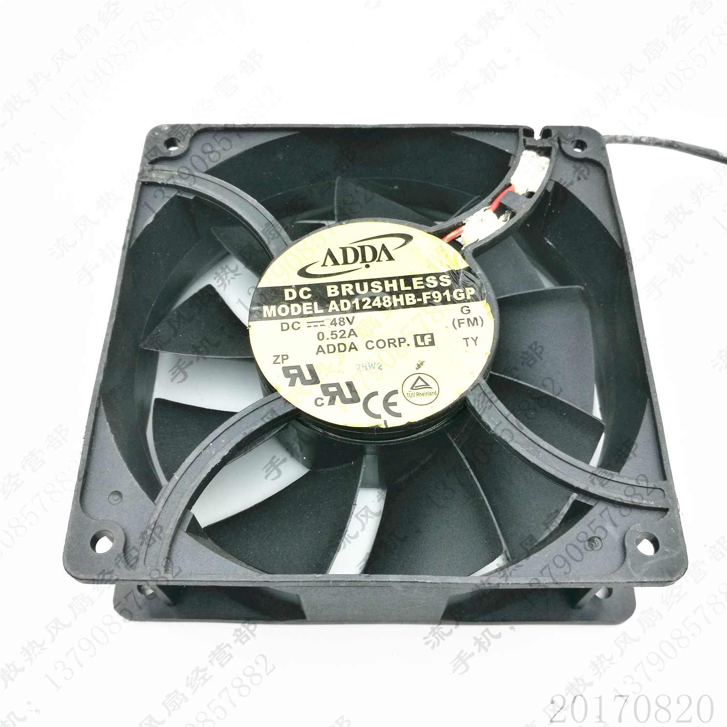 原装 ADDA AD1248HB-F91GP 12038 48V 0.52A 12CM 交换机散热风扇