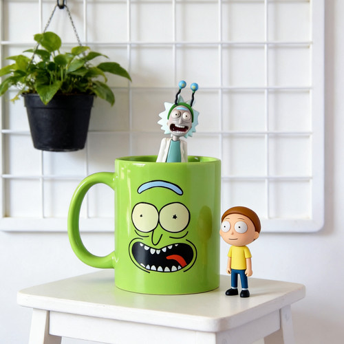 【现货】瑞克莫蒂周边MUG RICK绿色陶瓷水杯咖啡杯