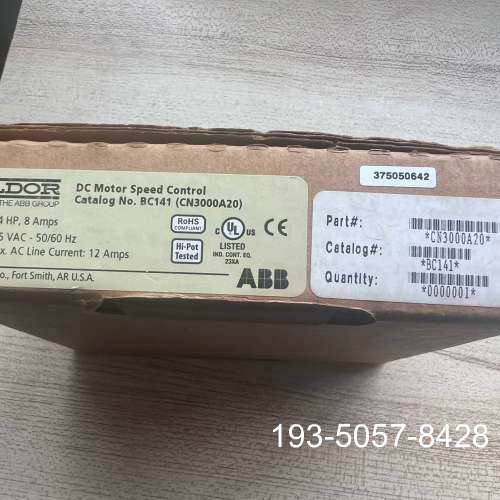 原装正品原装BALDOR宝德ABB原装BC141，就价格详谈