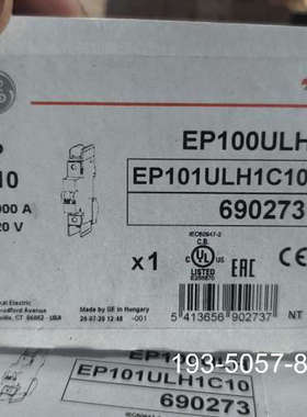 议价GE通用电气断路器 EP100ULH1C10, 1P C详谈