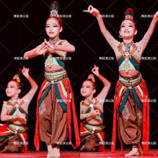 西夏公主敦煌演出服伎乐飞天画壁绝响黑神话悟空莲花分合绸灼灼舞