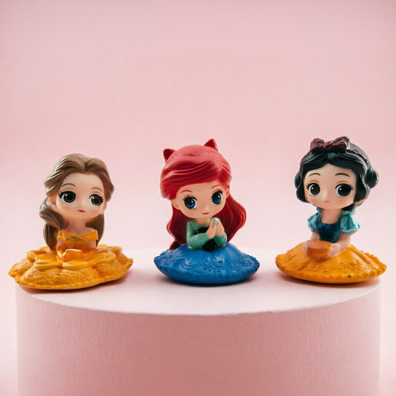 冰雪奇缘美人鱼公主蛋糕装饰烘焙摆件下午茶贝尔公主女孩蛋糕摆件