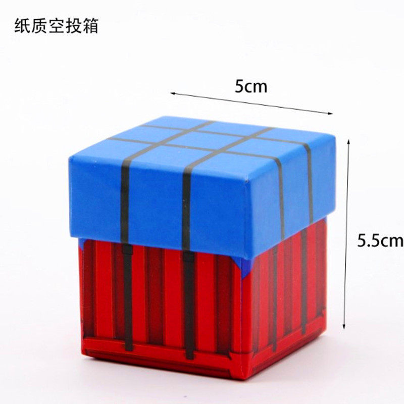 绝地生日蛋糕摆件 大吉大利今晚吃鸡空投盒子蛋糕装饰 纸质迷你箱