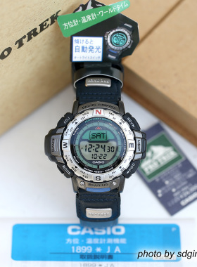 CASIO卡西欧PRO-TERK PRT-35SJ-1复古登山腕表皮革全新结束
