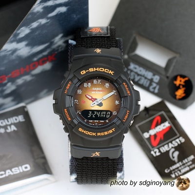 CASIO卡西欧G-SHOCK G-100BT-1E2JR(寅)虎(戌)狗十二生肖全新现货