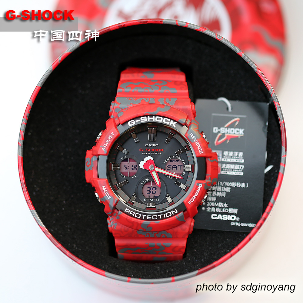 CASIO卡西欧G-SHOCK四神青龙白虎朱雀玄武AWG-100CG-4APR全新现货