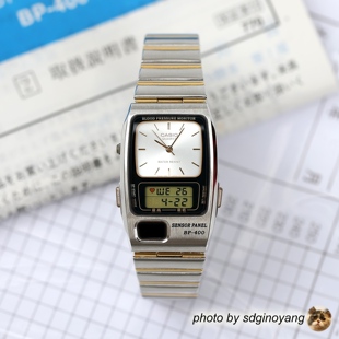 CASIO卡西欧 BP-400SG-7AB 1994年双显监测血压 脉搏腕表现货