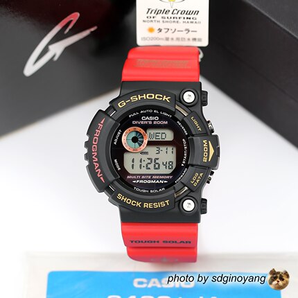 CASIO卡西欧G-SHOCK红蛙冲浪三冠王赛事限定GW-200TC-4JF全新现货